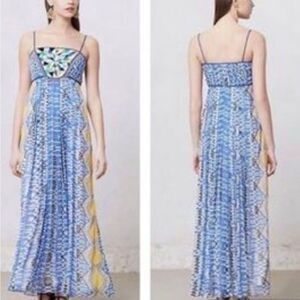 Anthropologie Sunburst by Ranna Gill Maxi Dress